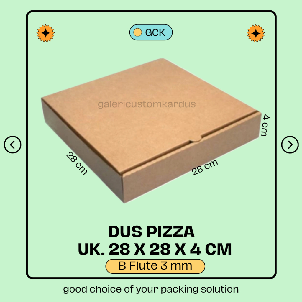 

(min. order 10) Gift Box Hampers Kardus Packing Dus Pizza 28x28x5 B Flute