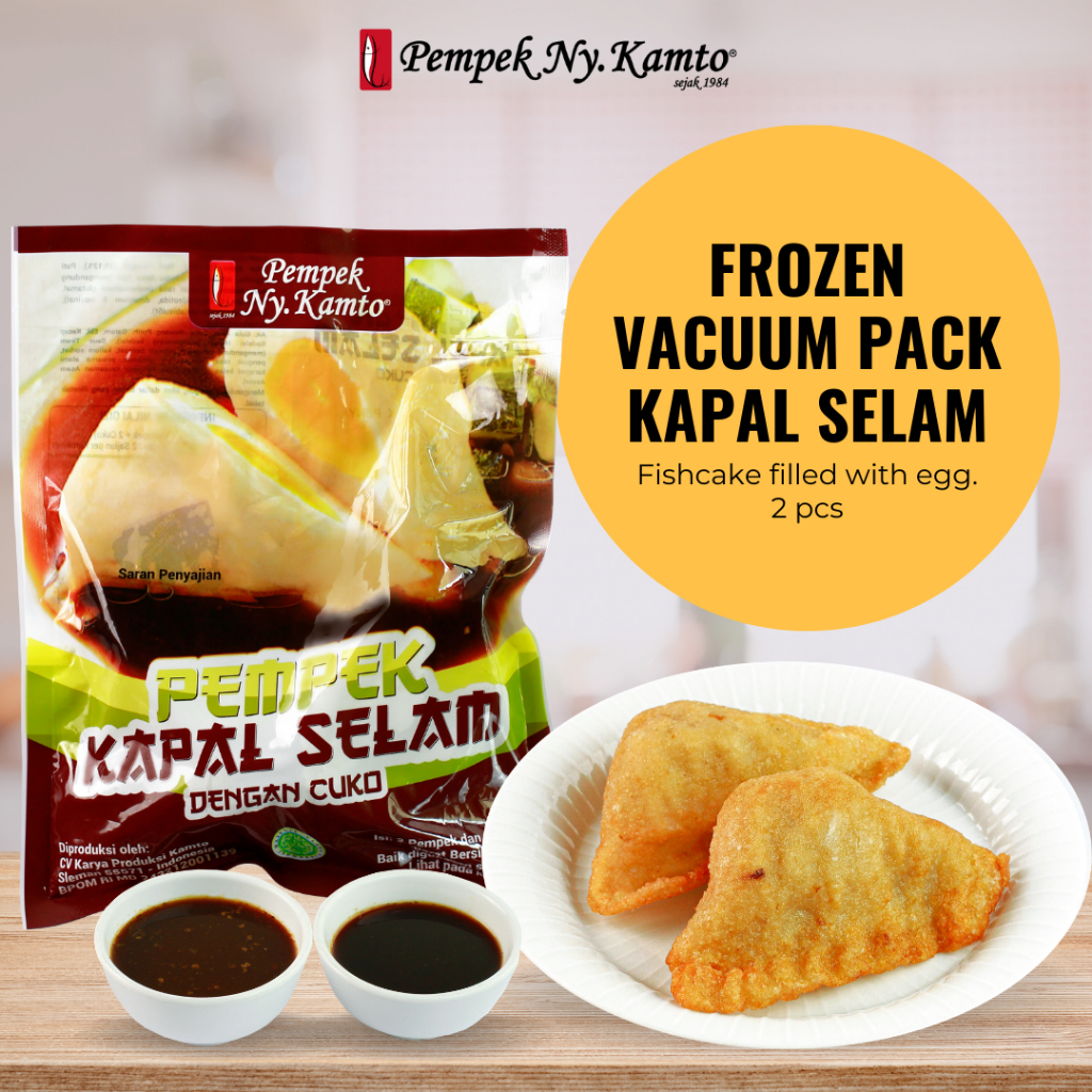 

Pempek Ny. Kamto Frozen Kapal Selam Isi 2 pcs dengan Cuko