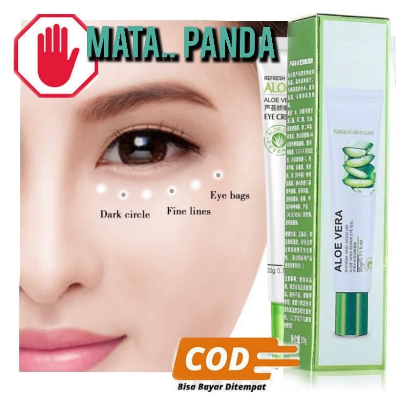 Aloe Vera Eye Gel Bebas Mata Panda/Keriput Kerutan Kantong Mata