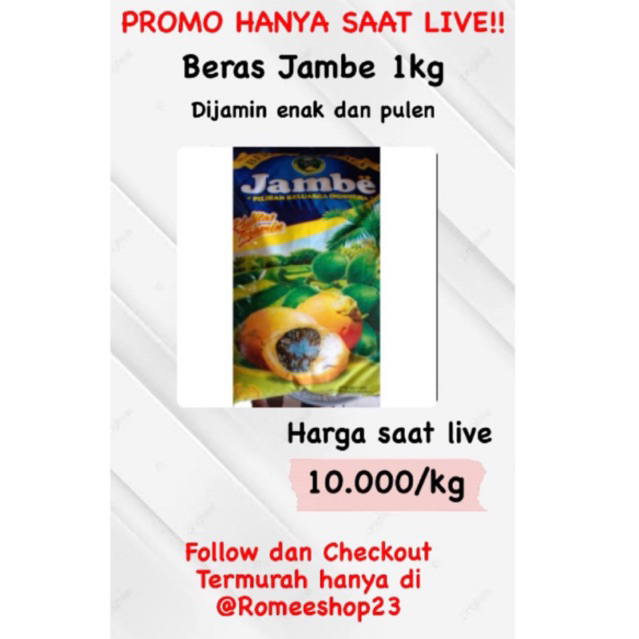 

beras jambe kemasan 1kg