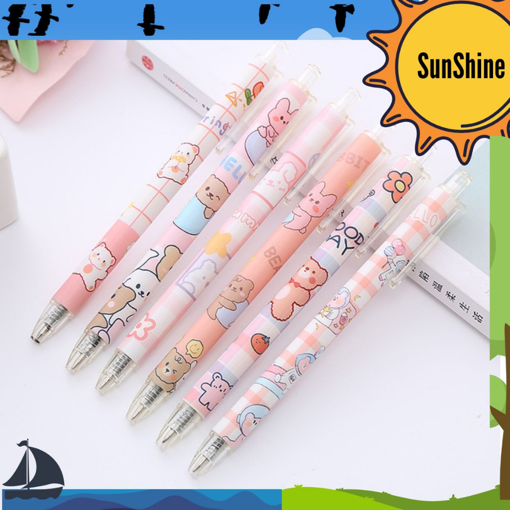 

✨ Sunshine Fancy ✨ SELUSIN / 12 Pcs Pulpen Cetek Beruang Imut S0212