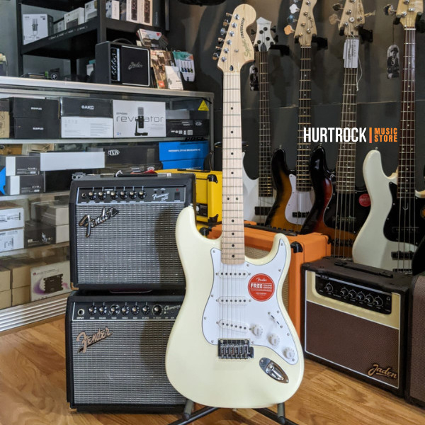 Squier FSR Affinity Stratocaster Olympic White Maple Fretboard