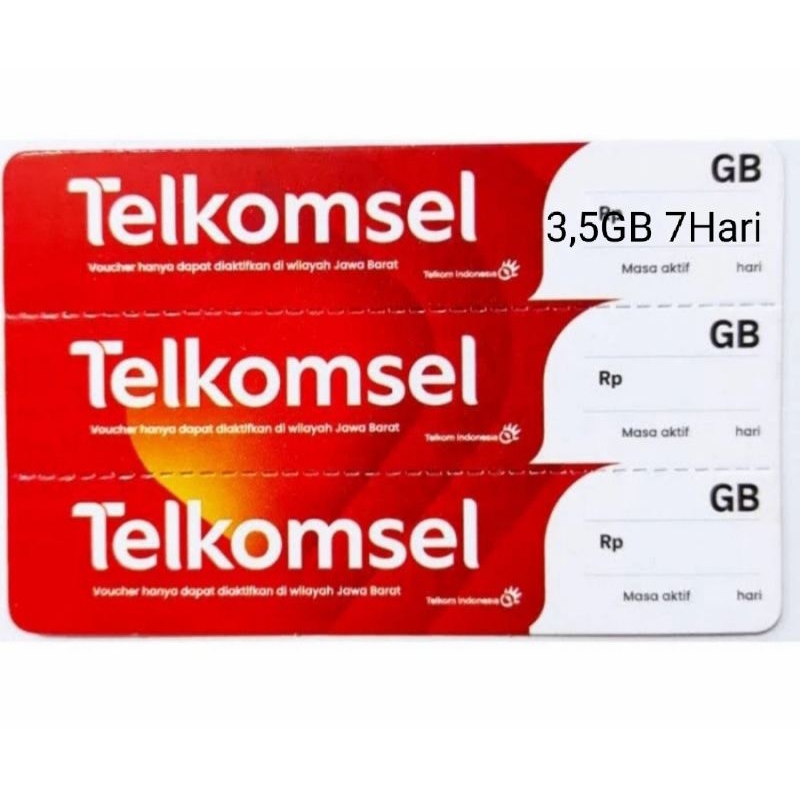 Voucher Telkomsel 3,5Gb 7Hari