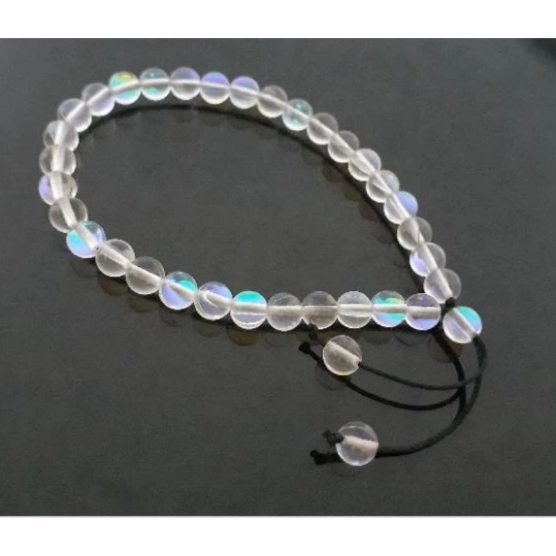 Gelang Tasbih Batu Kalimaya India 6mm Original Stone