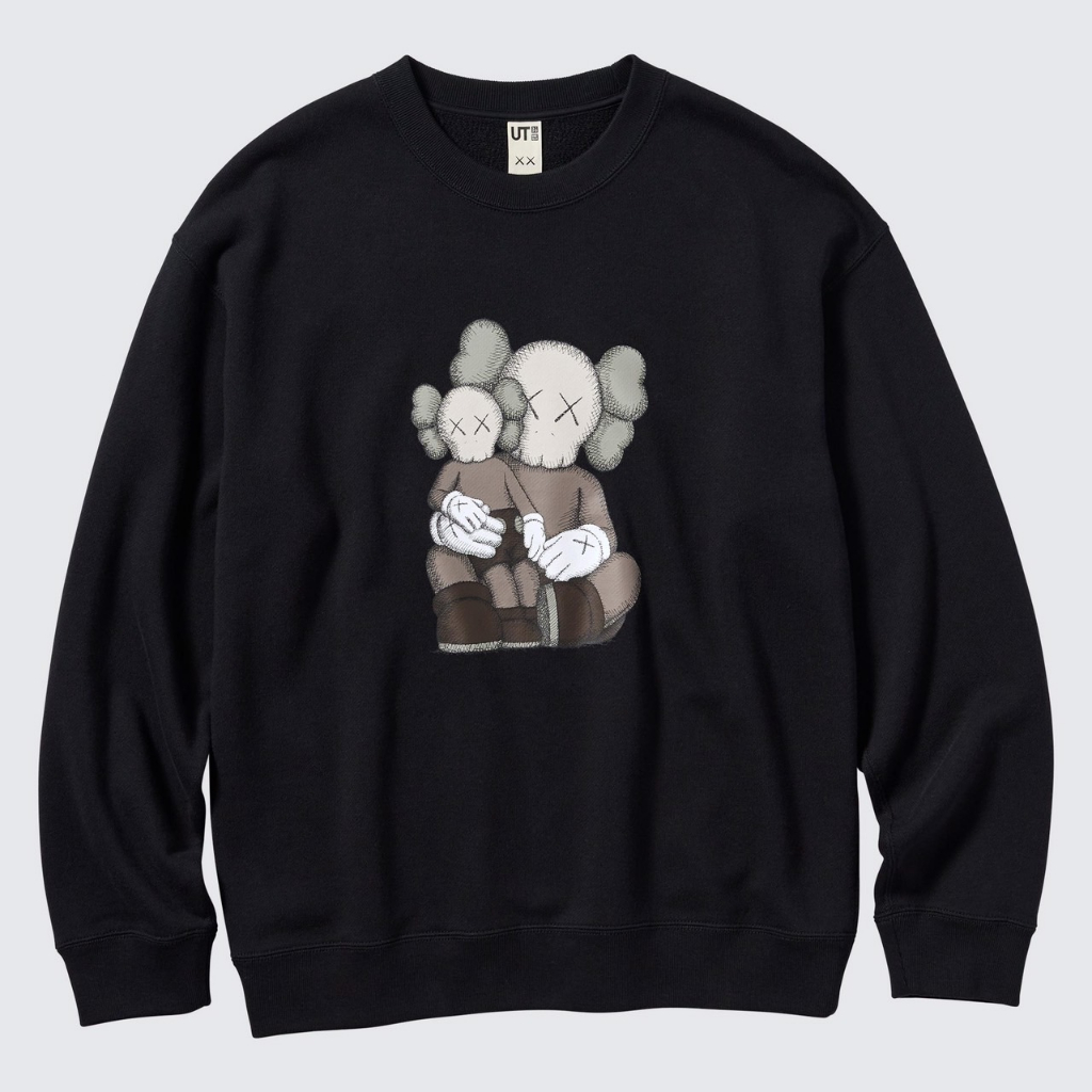 Uniqlo x KAWS 2023 'What Party' Long Sleeve Sweatshirt/Sweater Black Men Original 100% Brand New Wit