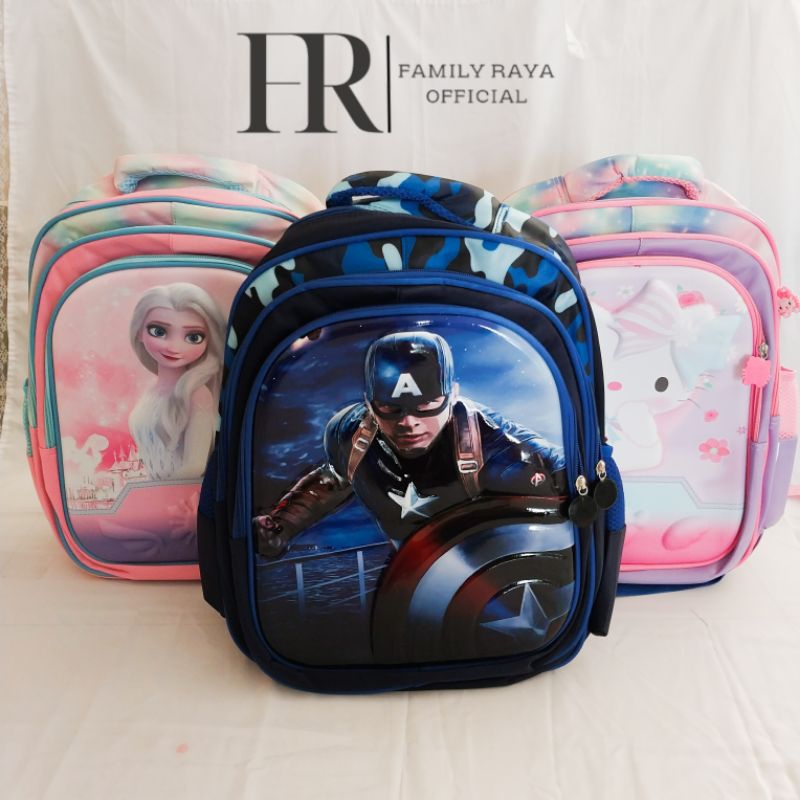 Tas Ransel Anak-Anak Ukuran Besar Model Kartun Terbaru Import Korea