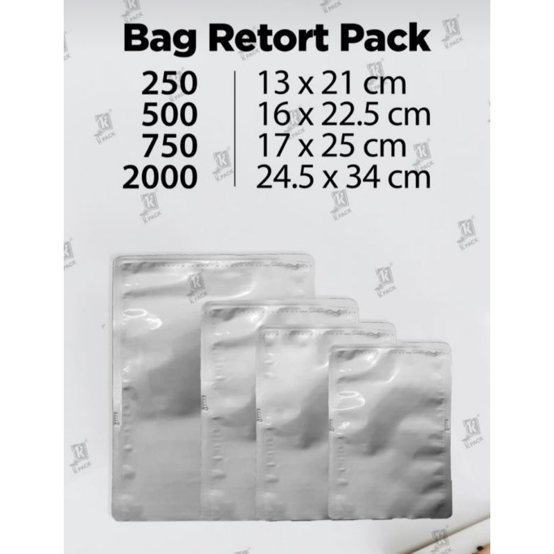 BAG RETORT PACK MEREK KPACK 750gr/17x25cm