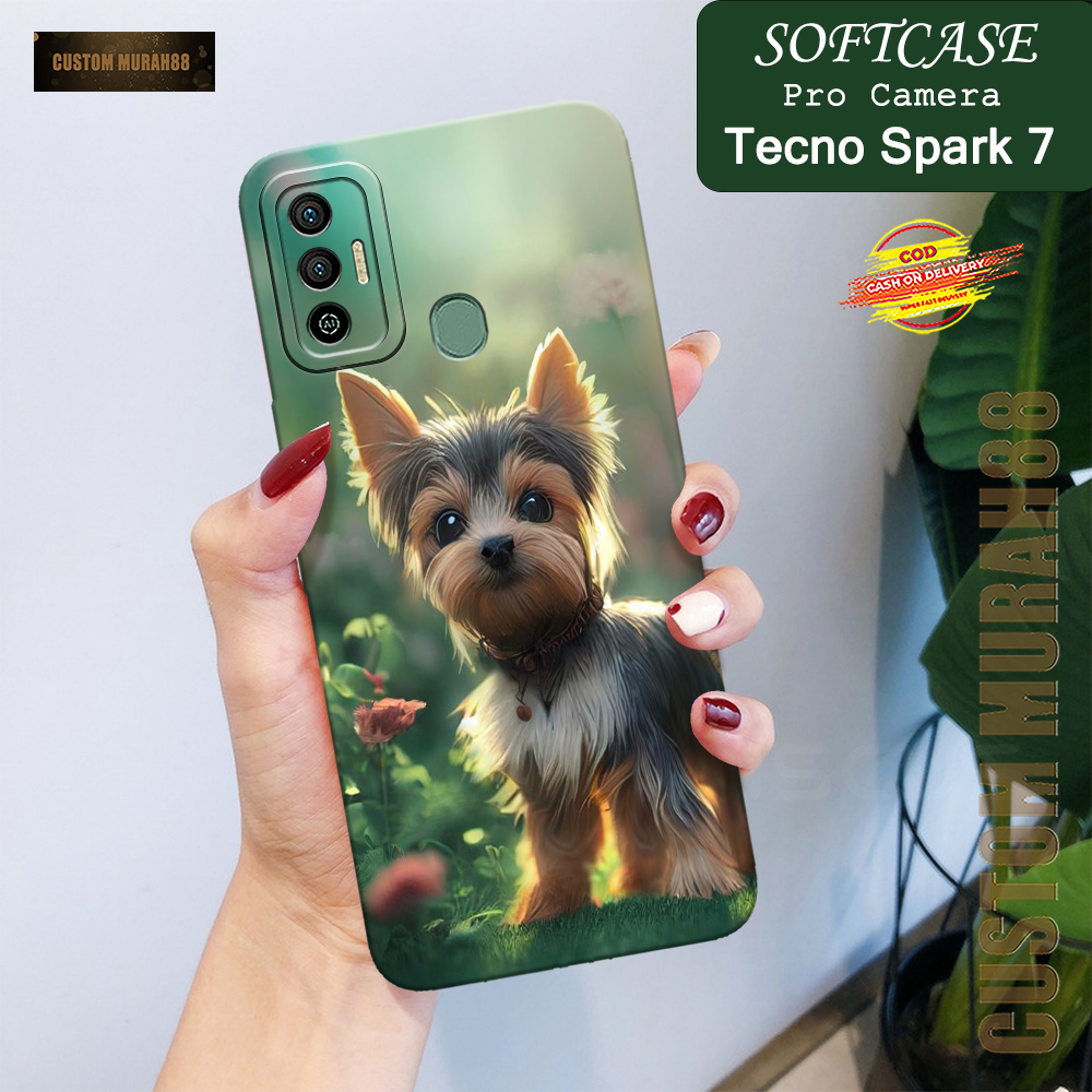 Case Tecno Spark 7 Terbaru - Fashion Case DOGS - Casing Hp Tecno Spark 7 - Softcase Pro Camera Tecno