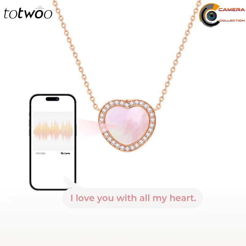 TOTWOO Memory NFC Necklace (18K Rose Gold plated silver&Mother of Pearl)
