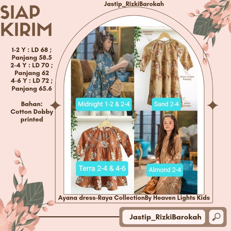 AYANA DRESS HEAVEN LIGHTS KIDS AYANA DRESS MIDNIGHT TERRACOTA ALMOND SAND