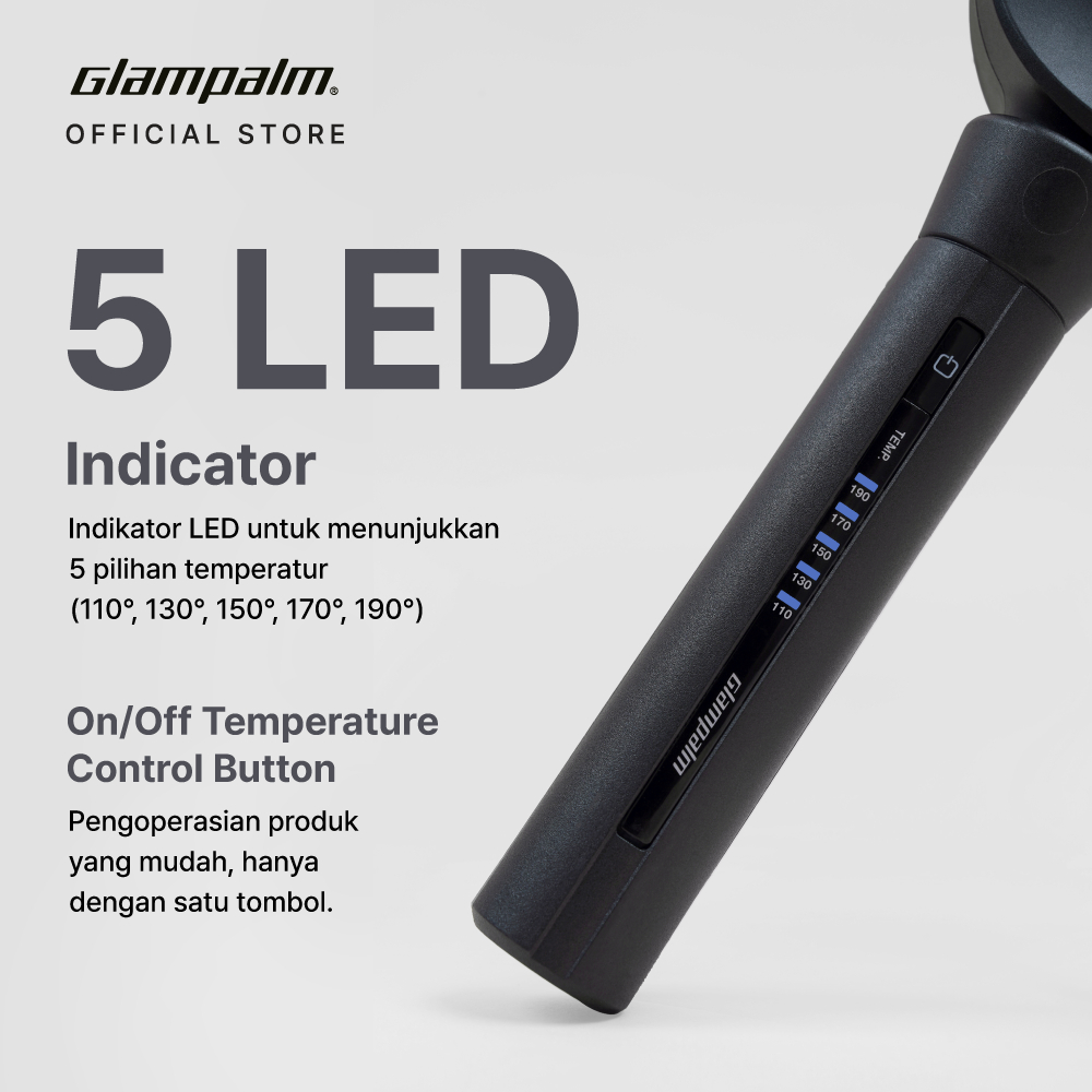 Paket Glampalm OG Hot Brush GP621AG - Pengeriting Rambut GP618AM