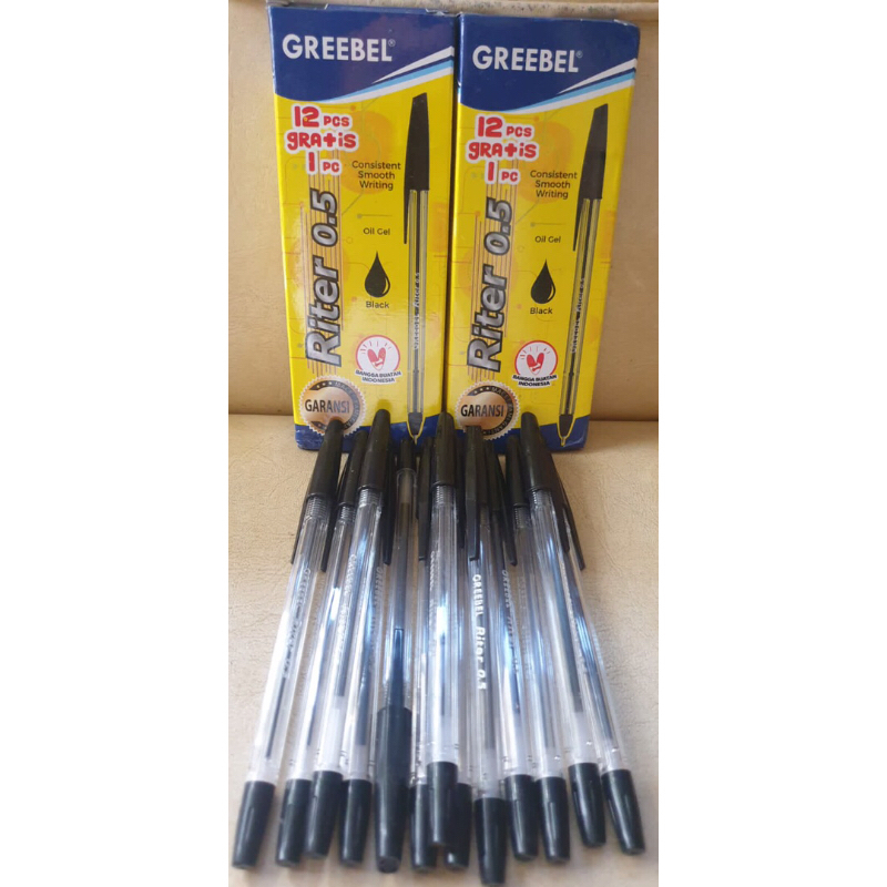 

GREEBEL BALLPEN RITER 0.5 / Bolpoint utk ATK kantor kerja kuliah anak sekolah