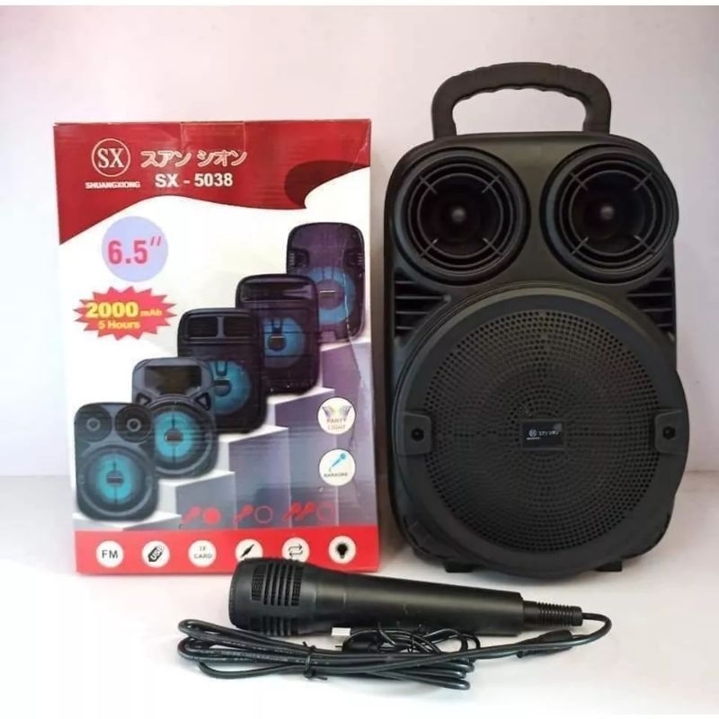 Speaker Bluetooth LED Sx 5038
