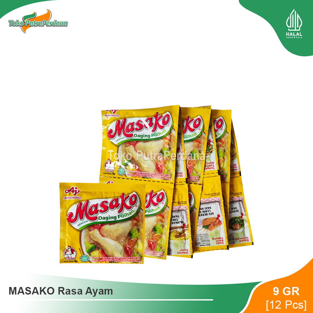 

MASAKO Rasa Ayam 9gr (12 Pcs)