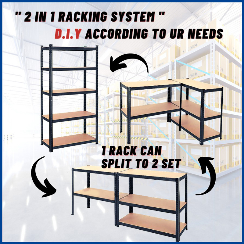 Terbaru Rak Besi Siku 5 Susun Rak Tanpa Baut Serbaguna Boltless Rack Boltless Mdf 5/6 Lapisan Rak