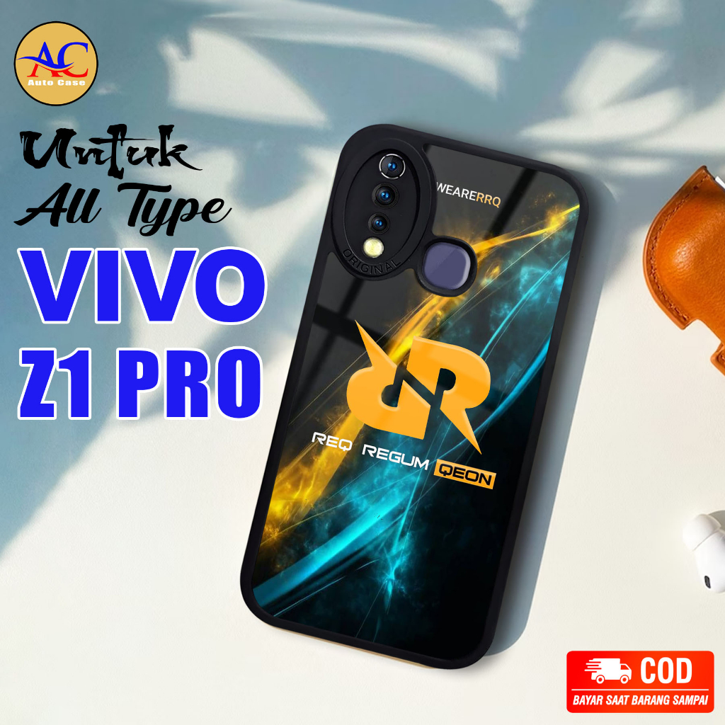 Softcase Glass kaca untuk VIVO Z1 PRO RRQ Casing Handphone Case Hp Procamera