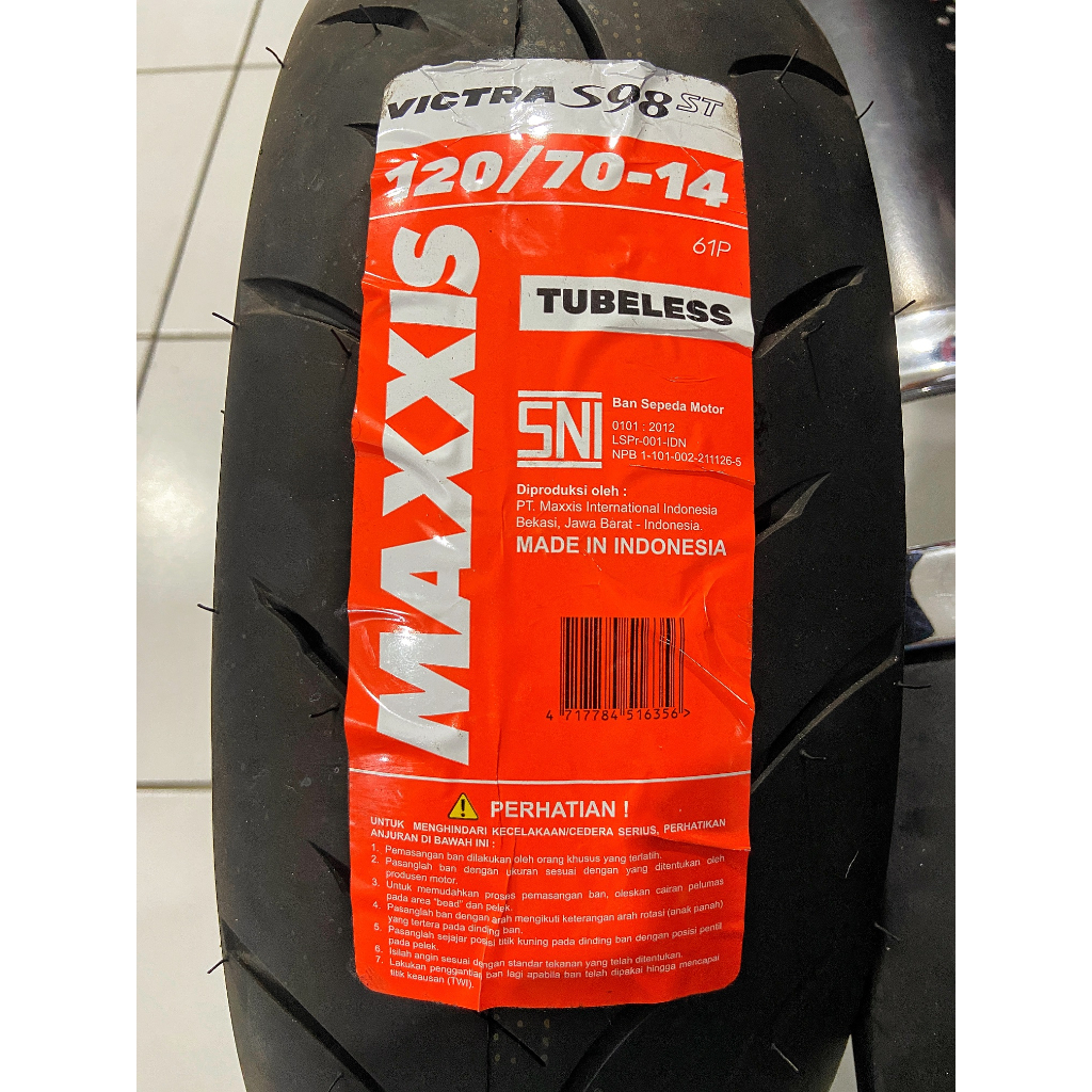 Ban Motor Aerox MAXXIS VICTRA S98 ST 120/70-14 Tubeless