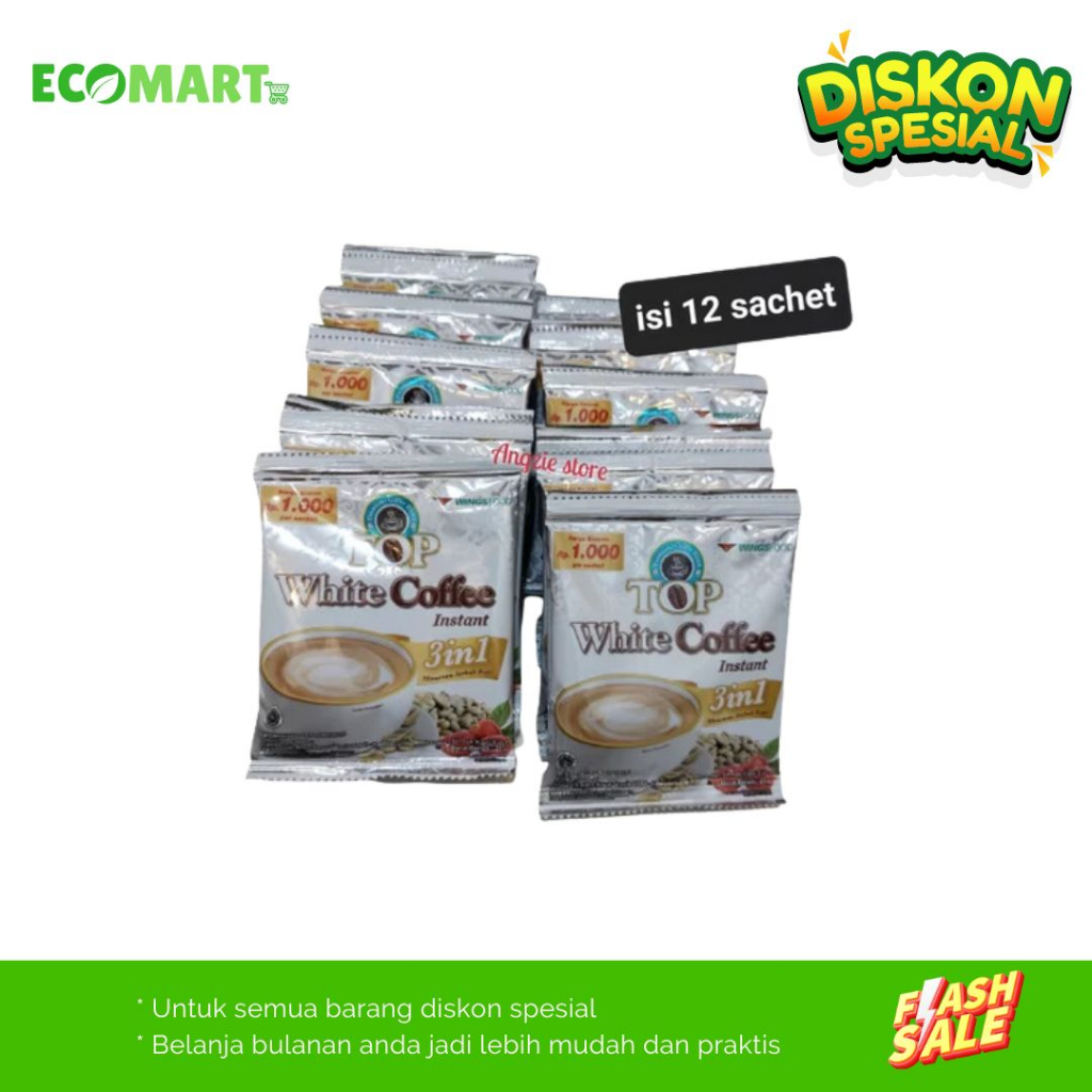 

TOP WHITE COFFE ISI 12 SACHET