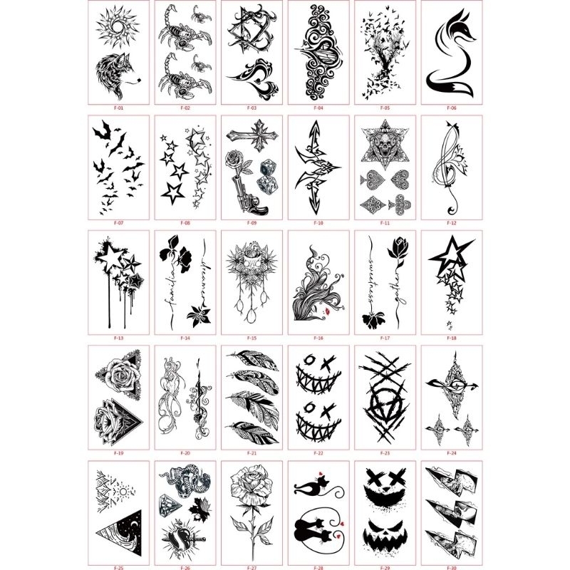 Tatto temporary tatto stiker tato sementara - 1pcs kecil