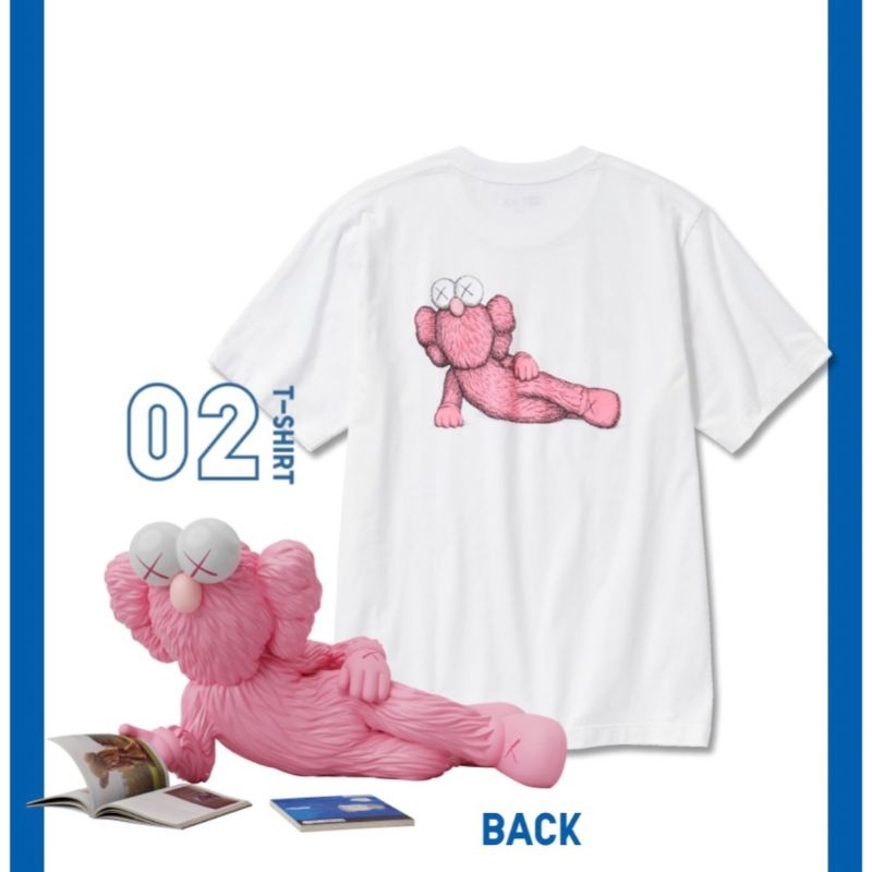 ORIGINAL UNIQLO KAWS UT KAOS PINK