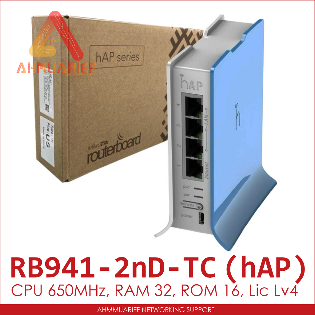 MIKROTIK ROUTERBOARD RB941-2ND-TC RB 941 2ND TC HAP LITE