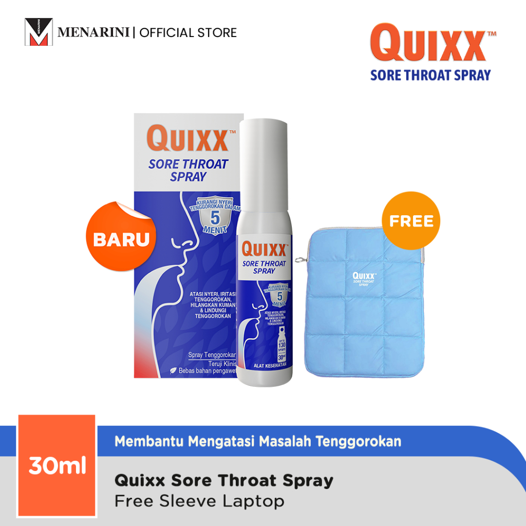 Quixx Sore Throat Spray - Free Sleeve Laptop