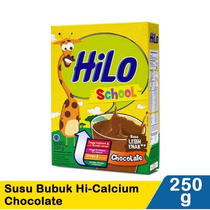 

Hilo School Susu Bubuk Hi-Calcium Rasa Chocolate 250g