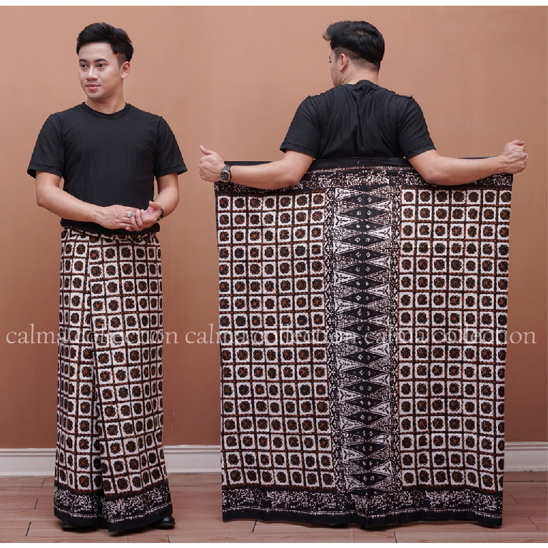 Sarung Batik Pria Dewasa Sarung Batik Motif Kotak-kotak Putih Sarung Terbaru Sarung khas  Pekalongan