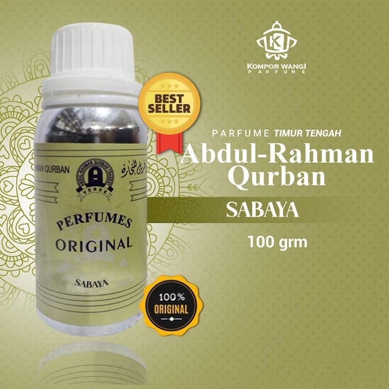 parfum bibit Abdurrahman qurban kemasan 100ml aroma sebaya sulingan pertama original