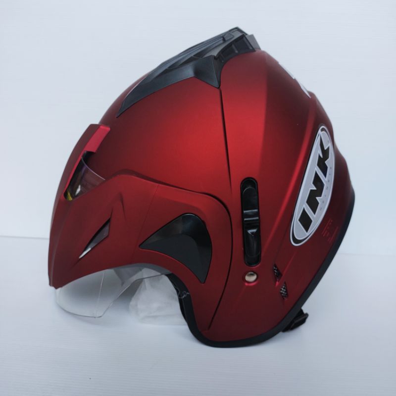 HELM INK DOUBLE VISOR MERK BMT GARANSI TERMURAH BUSA TEBAL BER SNI