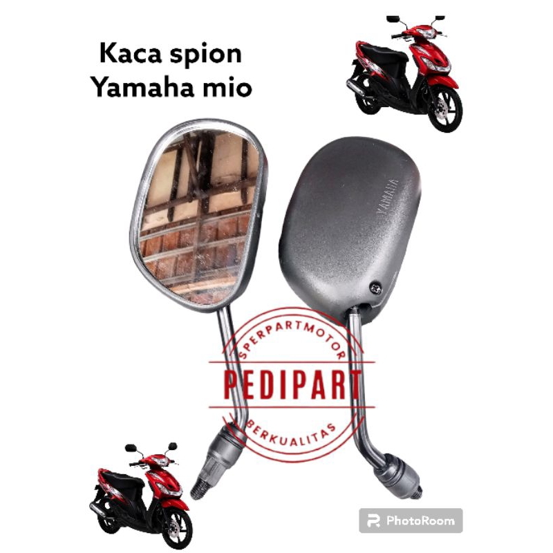 Sepasang kaca spion Yamaha Mio/kaca spion motor Mio sporty Mio smile Mio j hitam