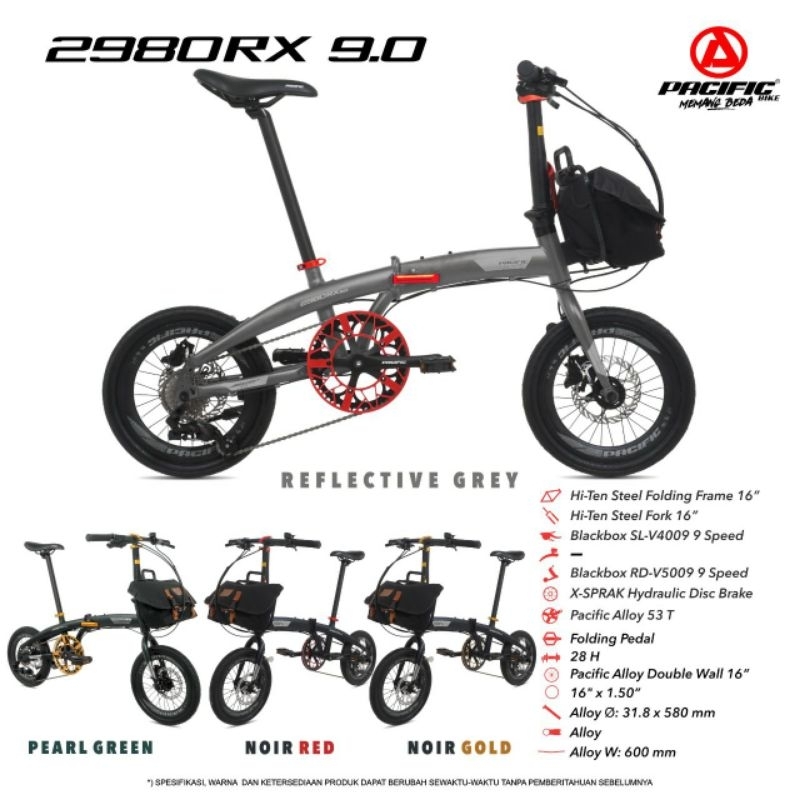 Sepeda Lipat 16 Pasific 2980 Rx 9.0 9