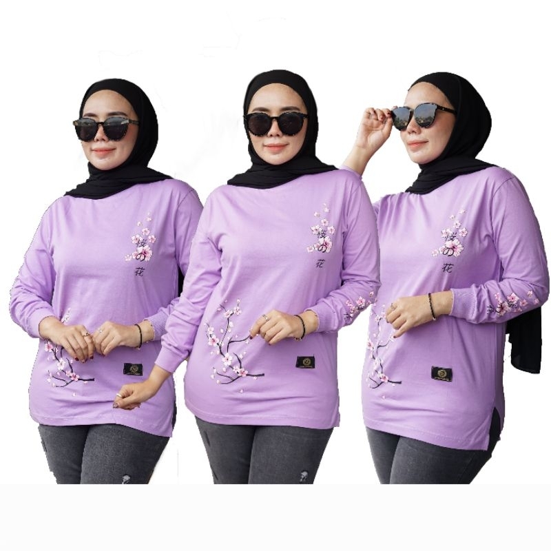 KAOS WANITA LENGAN PANJANG TERBARU FASHION TOP ORIGINAL / KAOS WANITA MUSLIM HIJAB BASIC KOREA STYLE