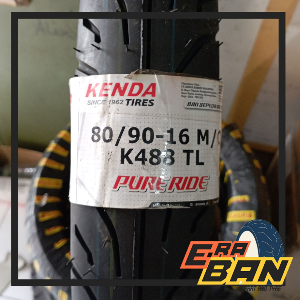 BAN LUAR KENDA K488 80 90 RING 16 TUBELESS