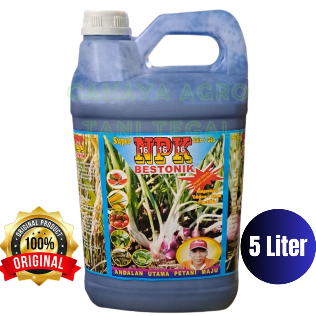 Pupuk Cair NPK 16-16-16 dengan GA3 5 Liter untuk Pertumbuhan Tanaman dan Pembuahan Optimal