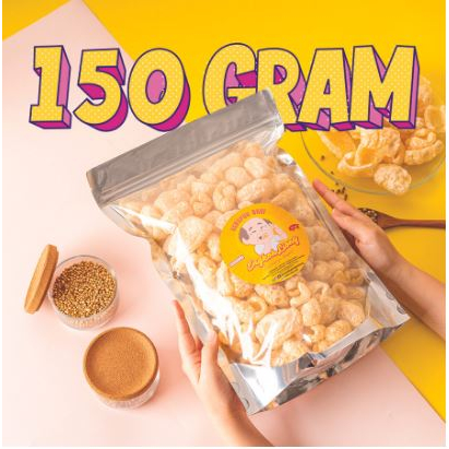 

READY Kerupuk Kulit Babi BIG 150 gram Pouch Besar - GARING/GURIH NAGIH