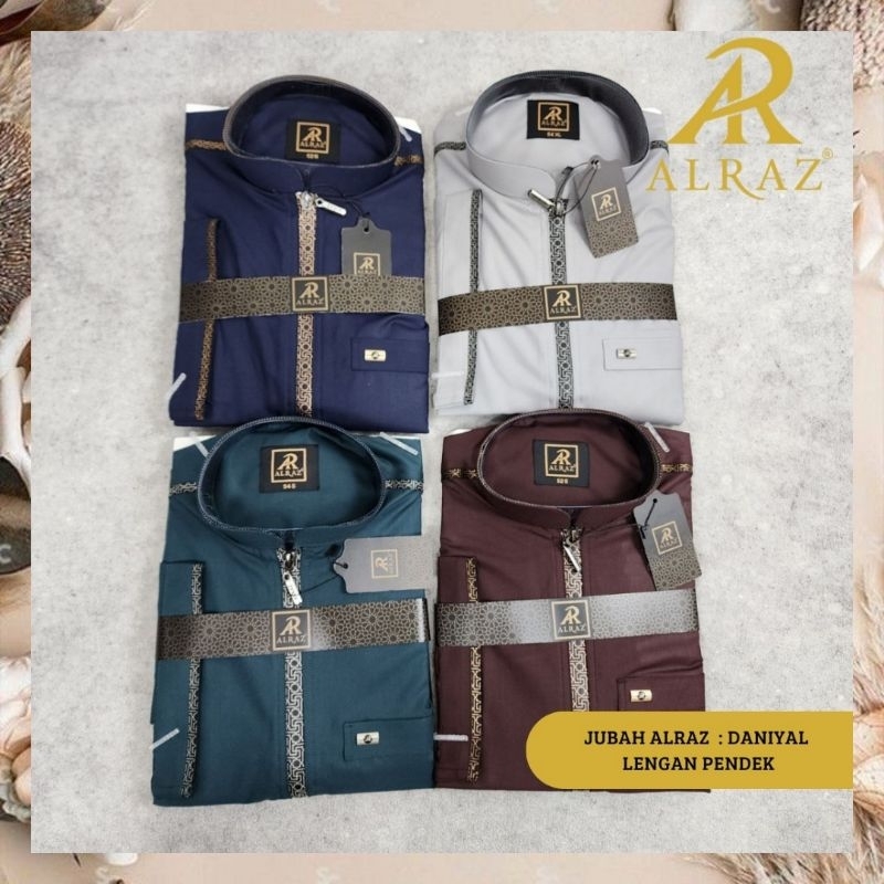 Jubah Alraz Zipper Daniyal Lengan Pendek