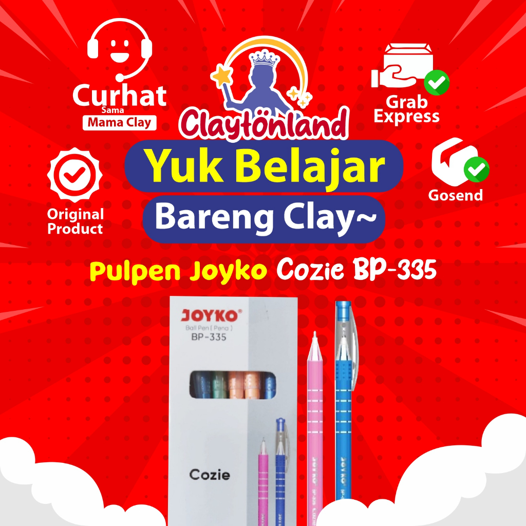 

Ball Pen Pulpen Pena Joyko Cozie BP-335 0.5mm ( 1 lusin )