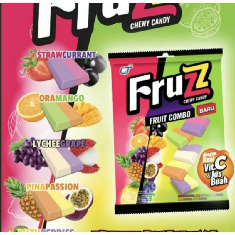 

Permen FRUZZ Chewy Candy 100gr Permen Seru Fruit