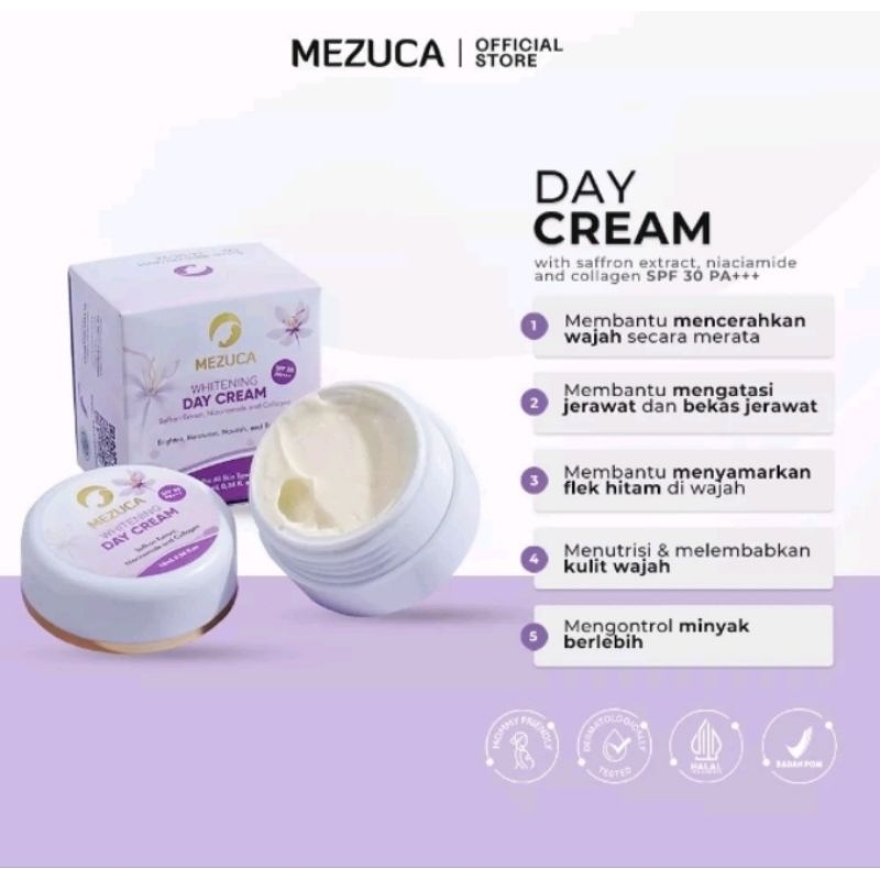 MEZUCA Day Cream Mencerahkan Memutihkan Atasi Jerawat Dan Flek hitam