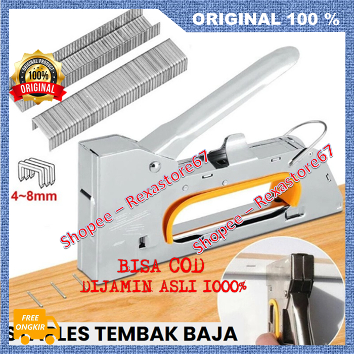 

Staples Tembak Baja Stapler Tembak Guntacker Kayu Jok Kulit Motor Kuat ASLI