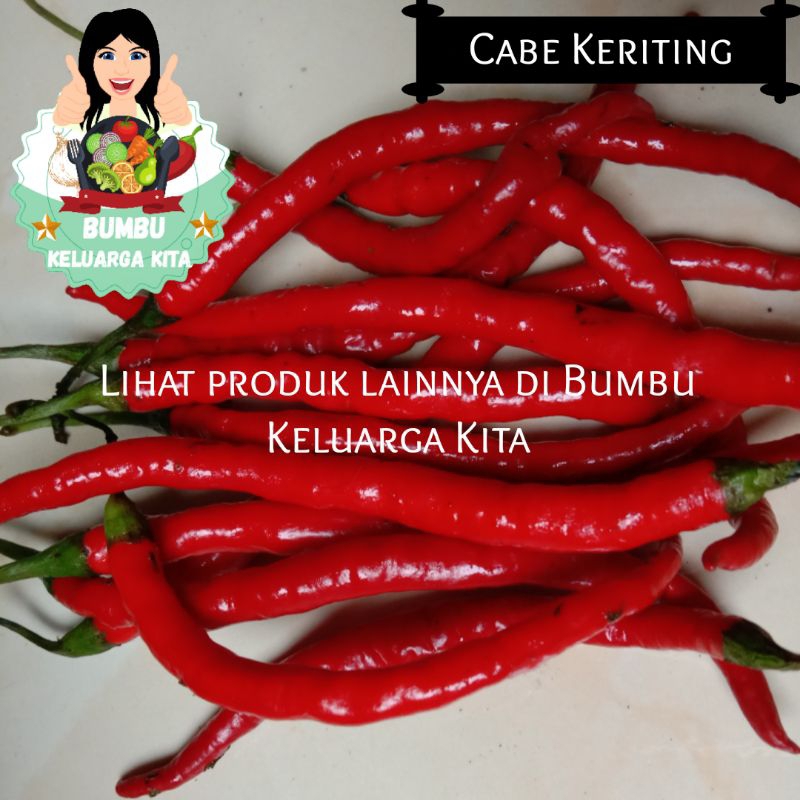 

Cabe / cabai merah keriting / kriting segar 250gram