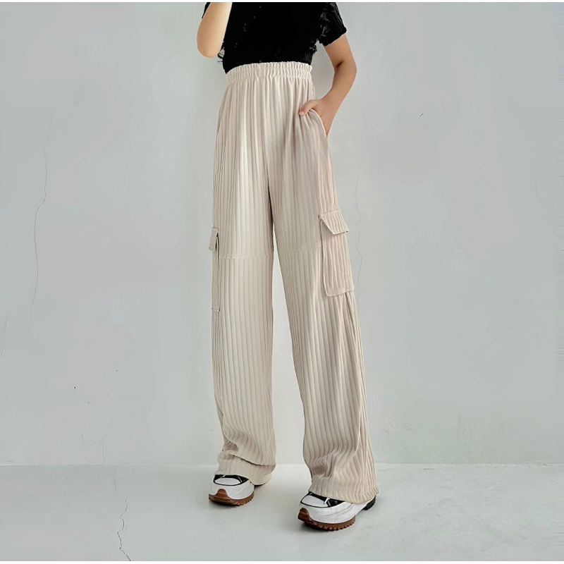 Celana Cargo Wanita Highwaist Premium Jumbo | Cargo Pants Wanita Terbaru | Celana Kargo WanitaHighwa