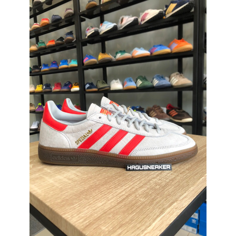 ADIDAS HANDBALL SPEZIAL [GREY/RED] #EF5747 HAGUSNEAKER GARANSI 100% ORIGINAL