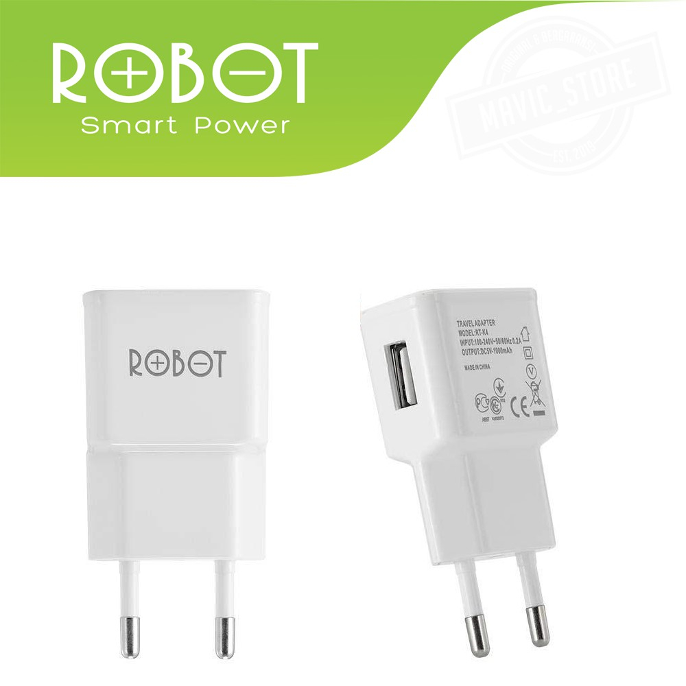 Robot RT-K4 Charger Travel Adaptor Original 1A KEPALA CAS / BATOK CAS