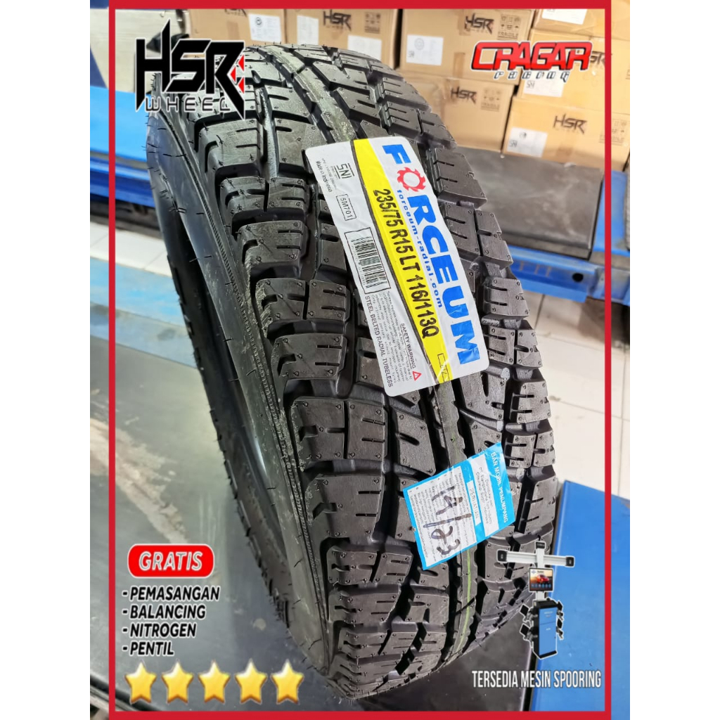 Ban Mobil Kembangan At Ukuran 235 75 R15 Merk Forceum Tipe Atz