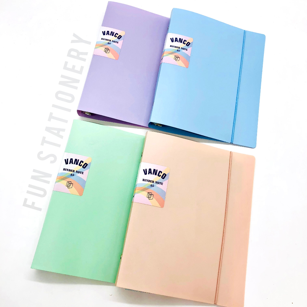 

(A5 / B5) MAP BINDER NOTE PASTEL VANCO / BUKU TULIS / FOLDER FILE LOOSE LEAF