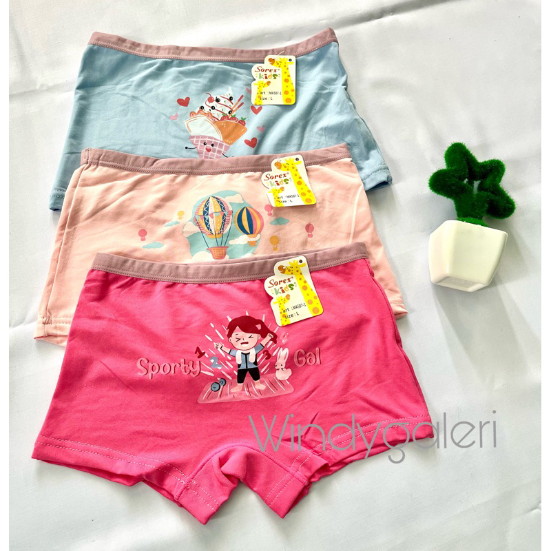 Celana Boxer Anak Perempuan Sorex / Celana dalam anak perempuan / celana dalam sorex MA507