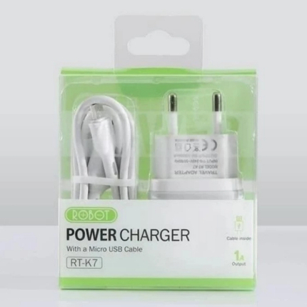 Charger cas robot RT-K7 + kabel micro cas bagus charger bagus