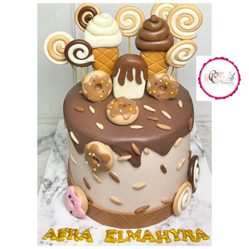 

Ice Cream Cake / Kue Ulang Tahun Es Krim / Kue Ultah Karakter Lolipop